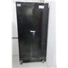 Image 1 : CABINET EN MÉTAL MOBILE 4-ÉTAGÈRES 36"x18"x77.5" NOIR SANS CLE