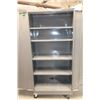 Image 2 : CABINET EN MÉTAL MOBILE 4-ÉTAGÈRES 36"x18"x77.5" GRIS SANS CLE