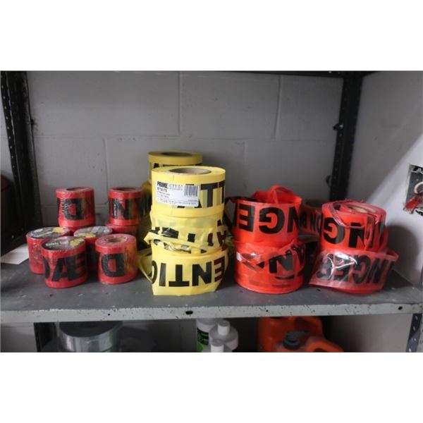 LOT DE 18 RUBANS "DANGER", "ATTENTION", "CAUTION" ASST