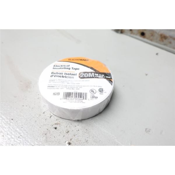 ROULEAU RUBAN ISOLANT D'ÉLECTRICIEN BLANC