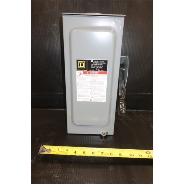 SAFETY SWITCH, HEAVY DUTY, NON FUSIBLE, 30A, 600 VAC/VDC, 3 POLES, 30HP, NEMA 3R