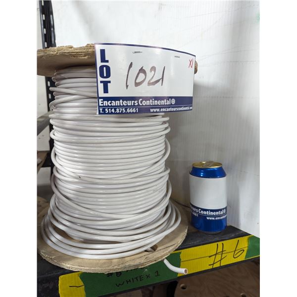 BOBINE DE FIL #8 AWG BLANC