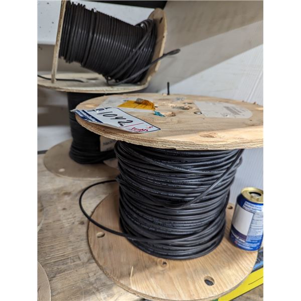 LOT: 3 BOBINES DE FIL 1C/10 AWG NOIR LONGEUR ASST