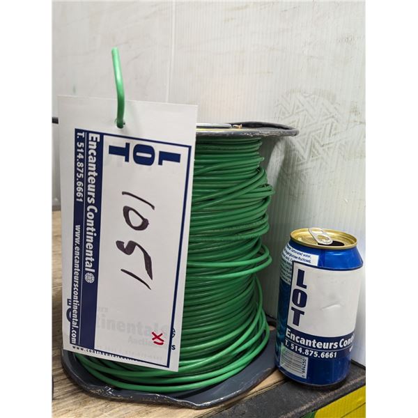 BOBINE DE FIL 10 AWG VERT