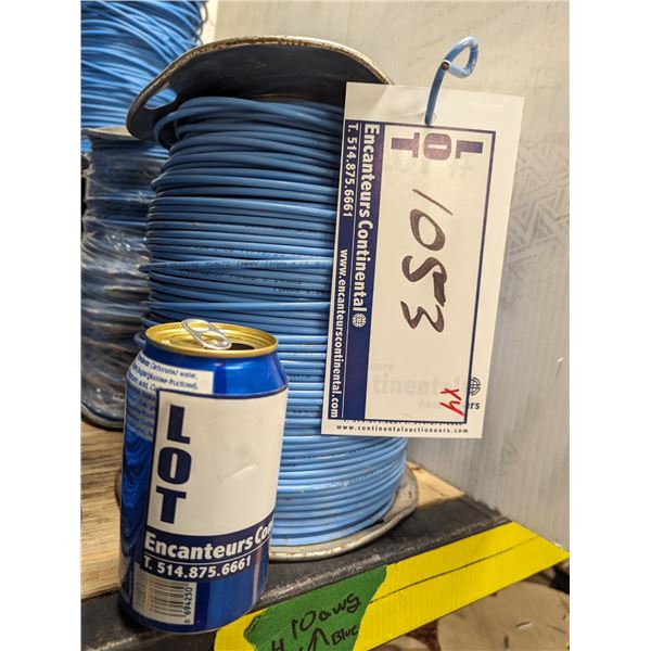 BOBINE DE FIL 10 AWG BLEU