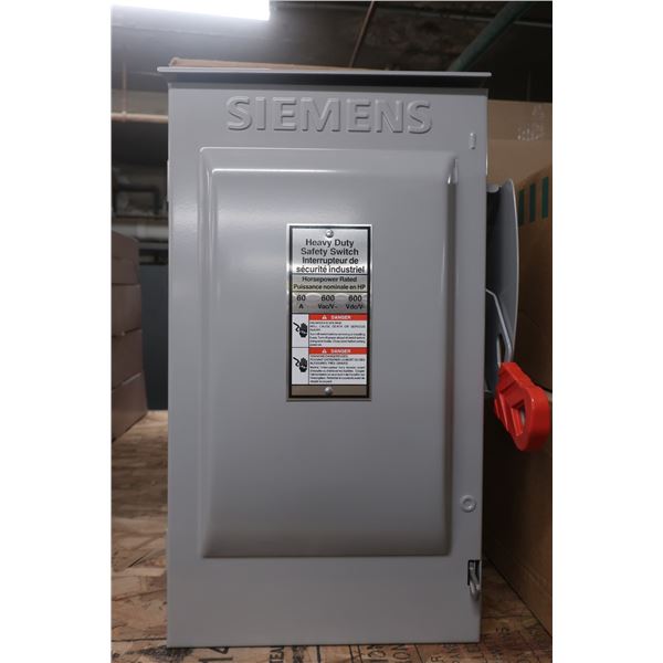 INTERRUPTEUR DE SÉCURITÉ INDUSTRIEL SIEMENS 3-POLES 60A/600V