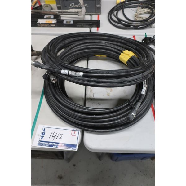 LOT: 3 FILS COAX ENROBE EN PVC