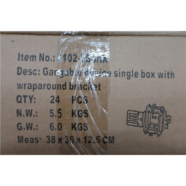 BTE  DE 24pcs GANGABLE DEVICE SINGLE BOX WITH WRAPAROUND BRACKET #3102-LSSAX