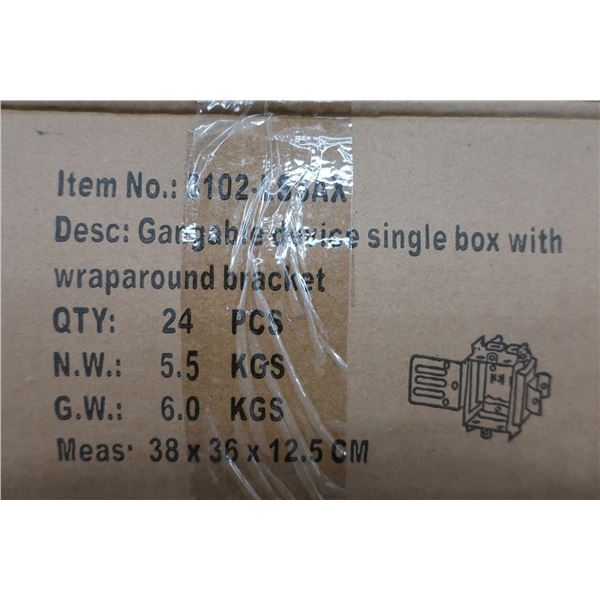 BTE  DE 24pcs GANGABLE DEVICE SINGLE BOX WITH WRAPAROUND BRACKET #3102-LSSAX