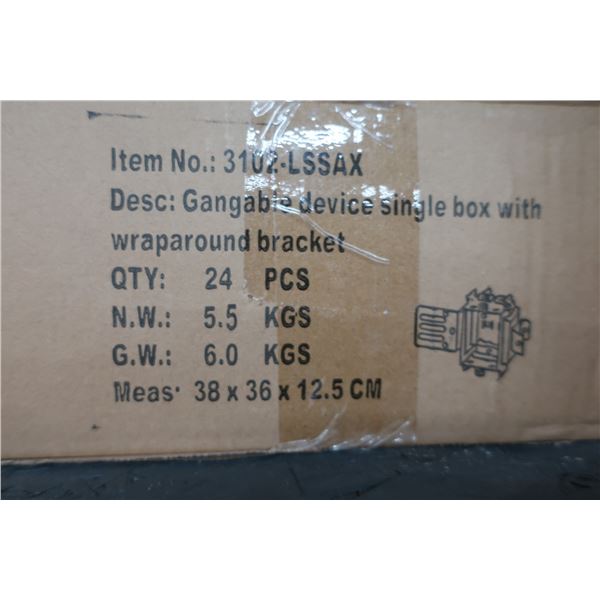 BTE  DE 24pcs GANGABLE DEVICE SINGLE BOX WITH WRAPAROUND BRACKET #3102-LSSAX