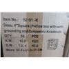 Image 1 : BTE DE 50pcs 4" SQUARE SHALLOW BOX WITH EARTH GROUNDING AND CONCENTRIC KNOCKOUT #52151-K