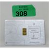 Image 1 : 1 Gram .9999 Fine Gold Nadir Mint Serial Numbered Bar 