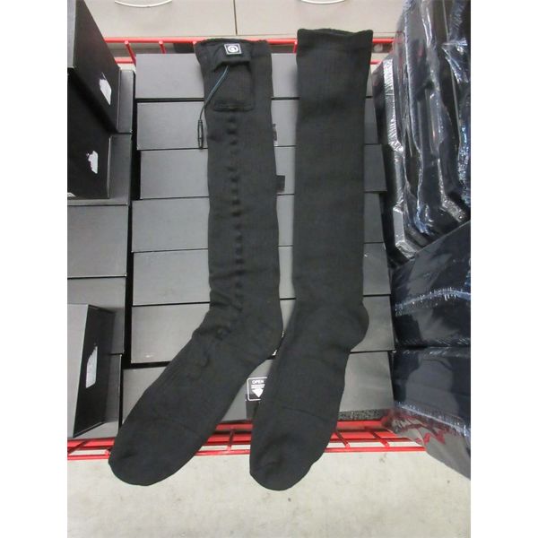 New Smilodon Black Heated Knee High Socks - XL