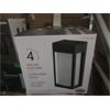 Image 1 : Pack of 4 Solar Post Accent Lights - Black Finish