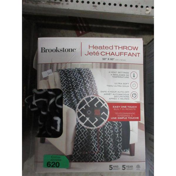 Brookstone Blue 50" x 60" Heated Throw - Open box