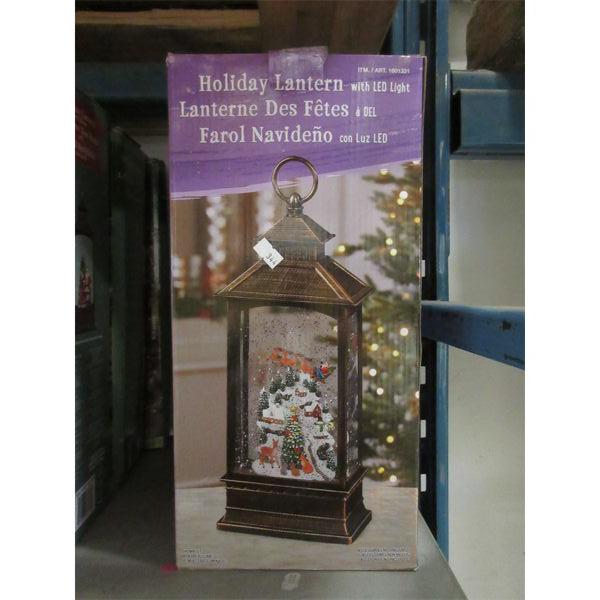 Holiday Lantern with LED Light - Open box