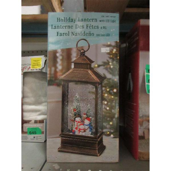 Holiday Lantern with LED Light - Open box
