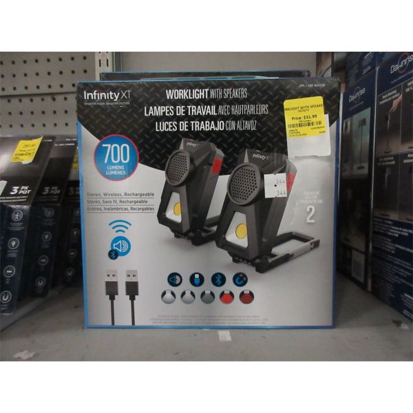 Infinity X1 Worklight with Speakers - Open box 