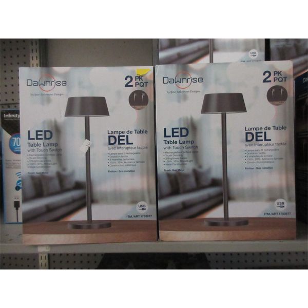 2 Sets of 2 Dawnrise Petite LED Touch Lamps