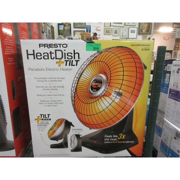 Presto Heat Dish + Tilt Parabolic Heater - Open Box