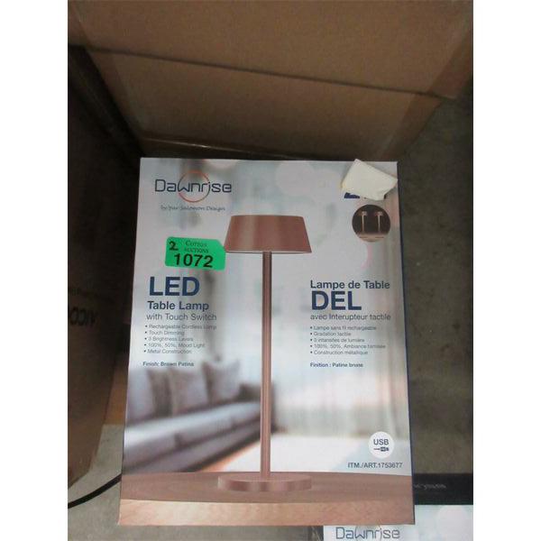 2 Sets of 2 Dawnrise Petite LED Touch Lamps