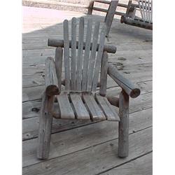 Log Adirondack Style Chair