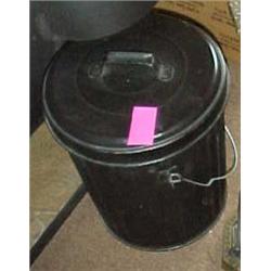 Black Metal Ash Bucket