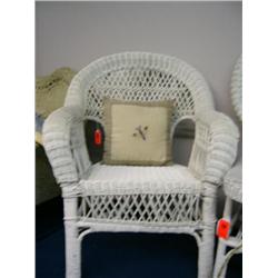White wicker chair