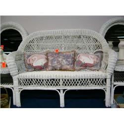 Wicker settee