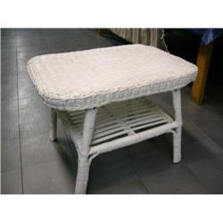 Wicker side table