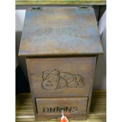 Pine potato/onion bin