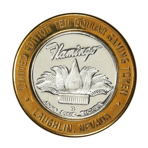 .999 Fine Silver Flamingo Laughlin, Nevada $10 Limited Edition Gaming Token
