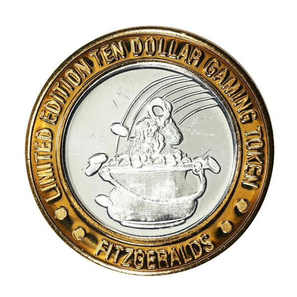 .999 Silver Fitzgerald's Casino & Hotel Reno, Nevada $10 Limited Edition Gaming Token