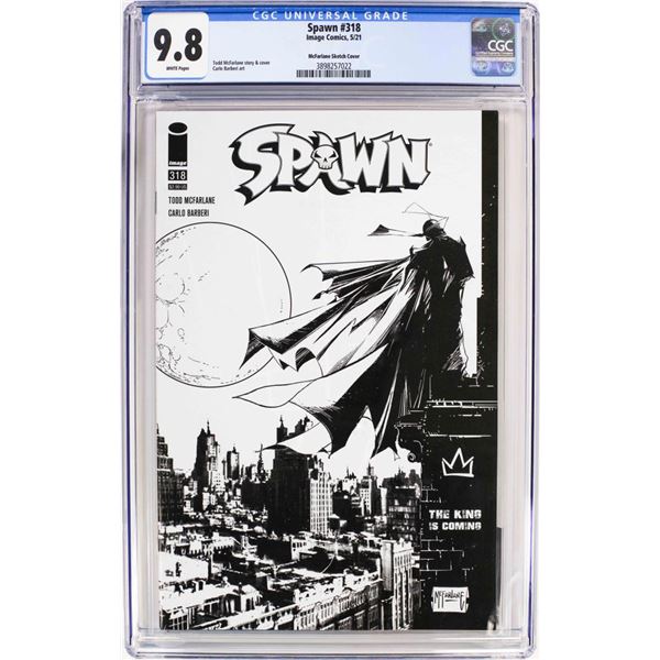 Image Comics Spawn #318 Comic Book 5/21 CGC 9.8 McFarlane Sketch Cover