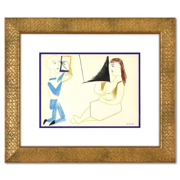 After Pablo Picasso (1881-1973) "La Comedie Humaine 29.1.54.V" Print Lithograph