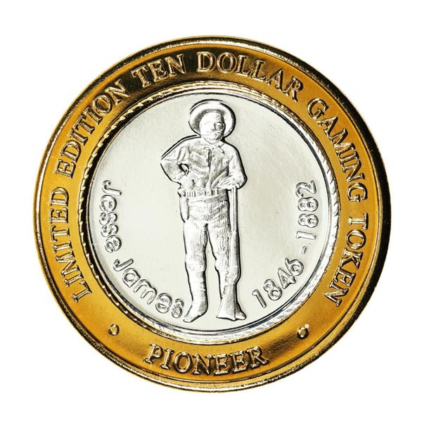 .999 Fine Silver Pioneer Laughlin, Nevada $10 Limited Edition Gaming Token
