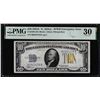 Image 1 : 1934A $10 North Africa WWII Emergency Issue Silver Certificate Note PMG Very Fine 30