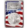 Image 1 : 2021(S) Type 1 $1 American Silver Eagle Coin NGC MS70 FDI San Francisco Flag Core