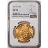 Image 1 : 1872 $20 Liberty Head Double Eagle Gold Coin NGC AU55