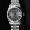 Image 2 : Rolex Ladies Stainless Steel Slate Grey Roman Datejust Wristwatch
