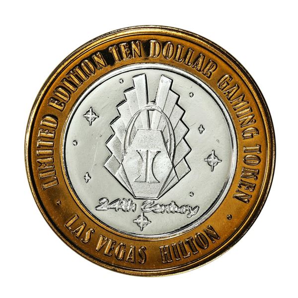 .999 Silver Hilton Las Vegas, Nevada $10 Casino Limited Edition Gaming Token