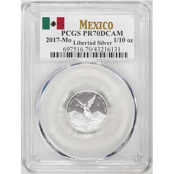 2017-Mo Mexico Proof 1/10 oz Silver Libertad Coin PCGS PR70DCAM