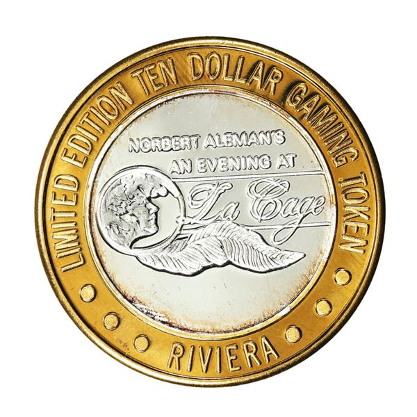 .999 Silver Riviera Hotel & Casino Las Vegas $10 Casino Limited Edition Gaming Token