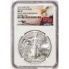 Image 1 : 2016 $1 American Silver Eagle Coin NGC MS70 FDOI Mercanti Signature 30th Anniversary