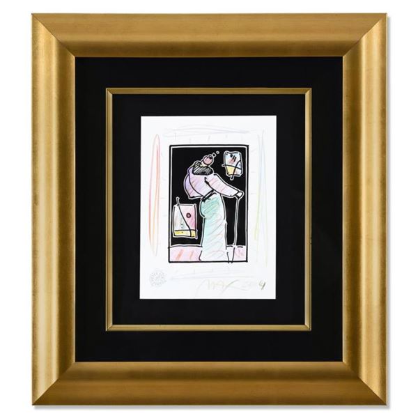 Peter Max "Sage with Cane II" Original Mixed Media on Board