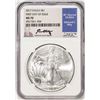 Image 1 : 2017 $1 American Silver Eagle Coin NGC MS70 First Day of Issue Edmund Moy Signature