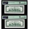 Image 2 : (2) Consecutive $100 Federal Reserve Notes Fr.2168-A PMG Choice Uncirculated 64EPQ