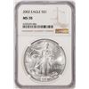 Image 1 : 2002 $1 American Silver Eagle Coin NGC MS70