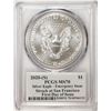 Image 2 : 2020-(S) $1 American Silver Eagle Coin PCGS MS70 FDOI S.F. Mint Jim Peed Signature