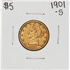 Image 1 : 1901-S $5 Liberty Head Half Eagle Gold Coin